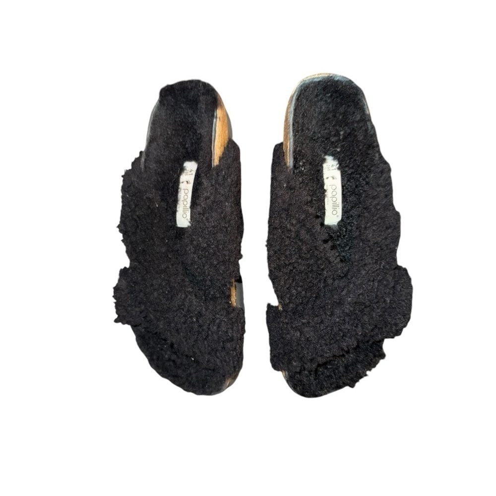 Birkenstock Papillio Daytona Teddy Shearling Platform Sandals Black festival - Picture 8 of 17